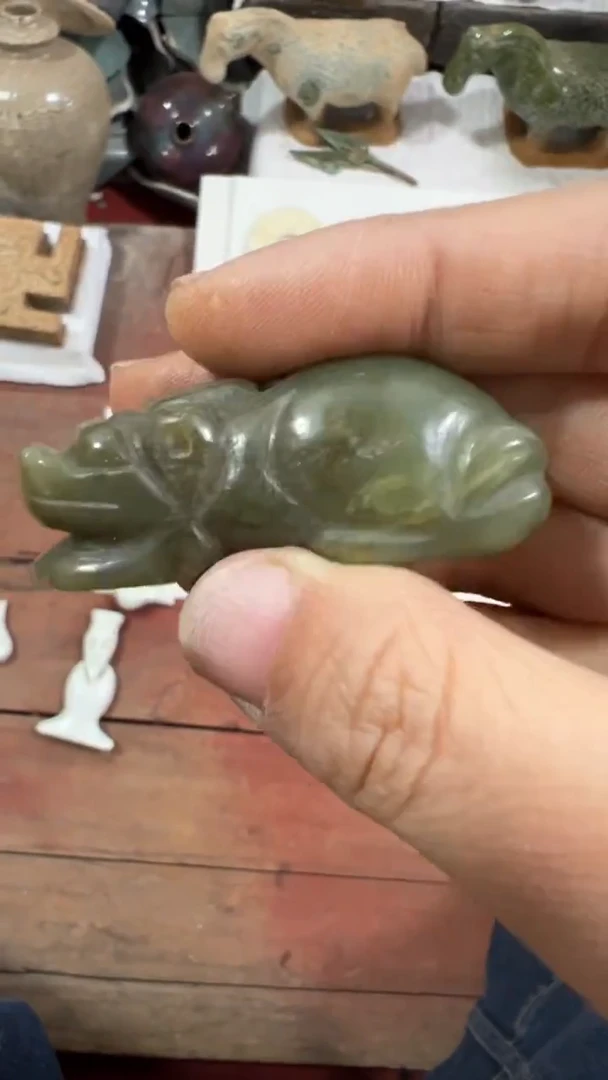 未镶嵌和田玉挂件摆件把件888888-微瑕