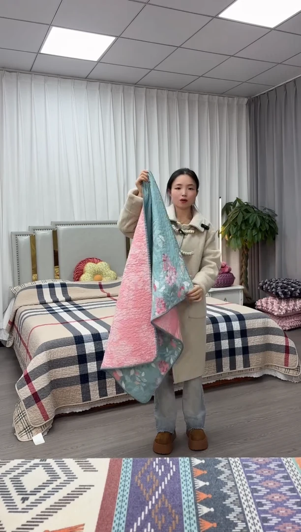 棉福利垫子百合花70*100