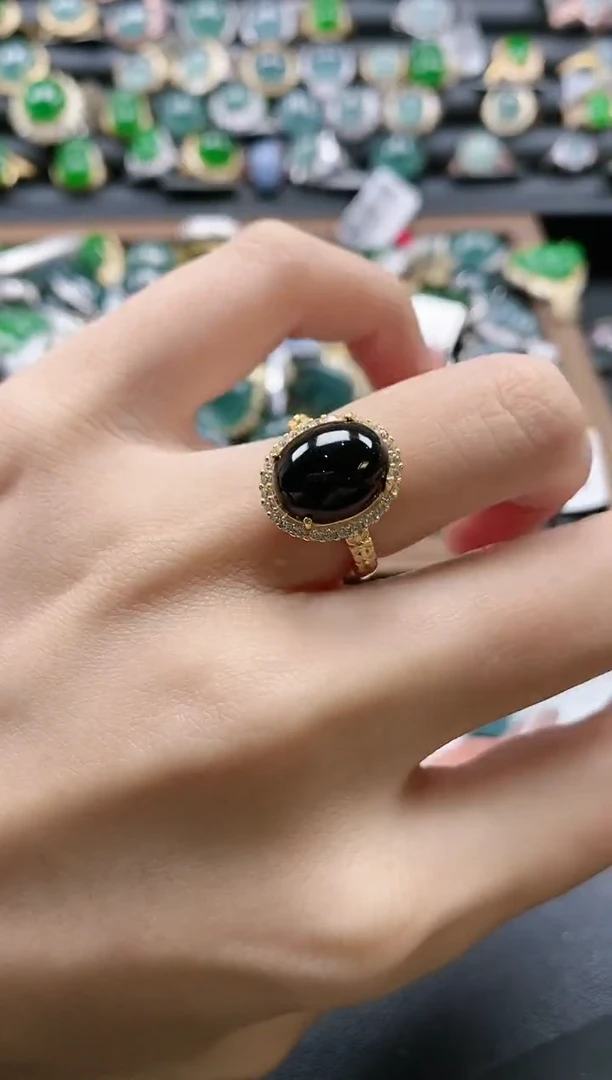 【闪购商品】翡翠戒指银S925镶嵌51511