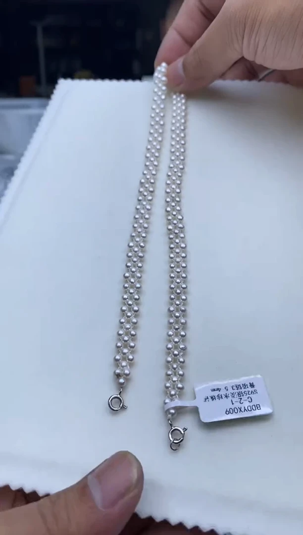 项链未镶嵌淡水珍珠编织