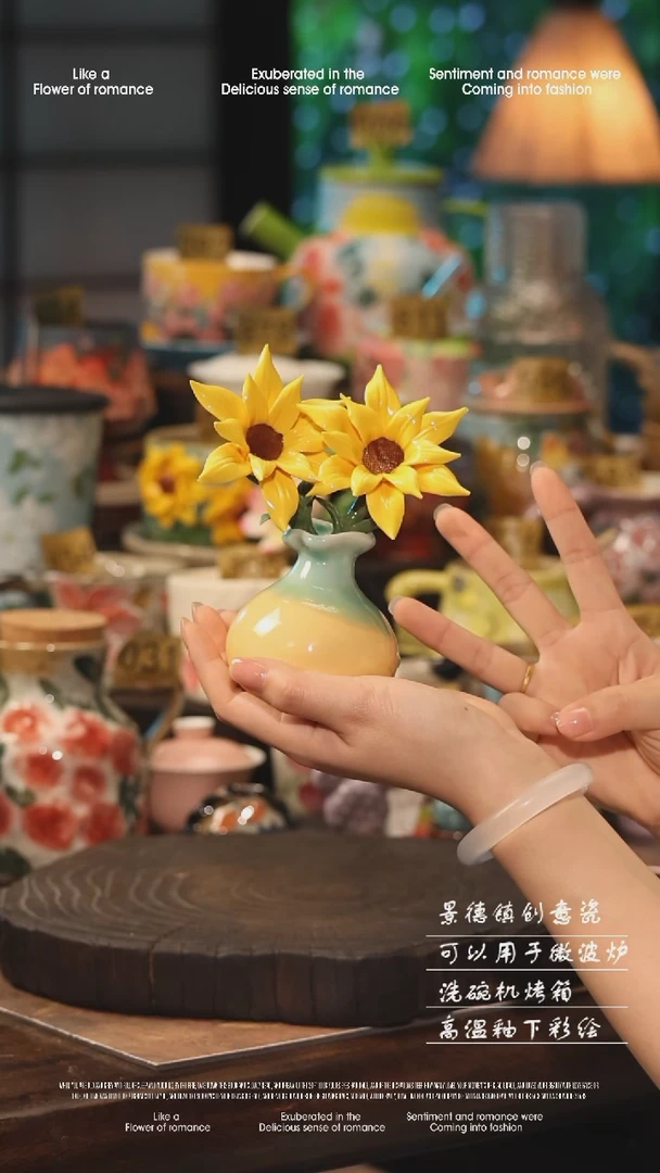 陶瓷景德镇高温釉下彩手工手绘款式