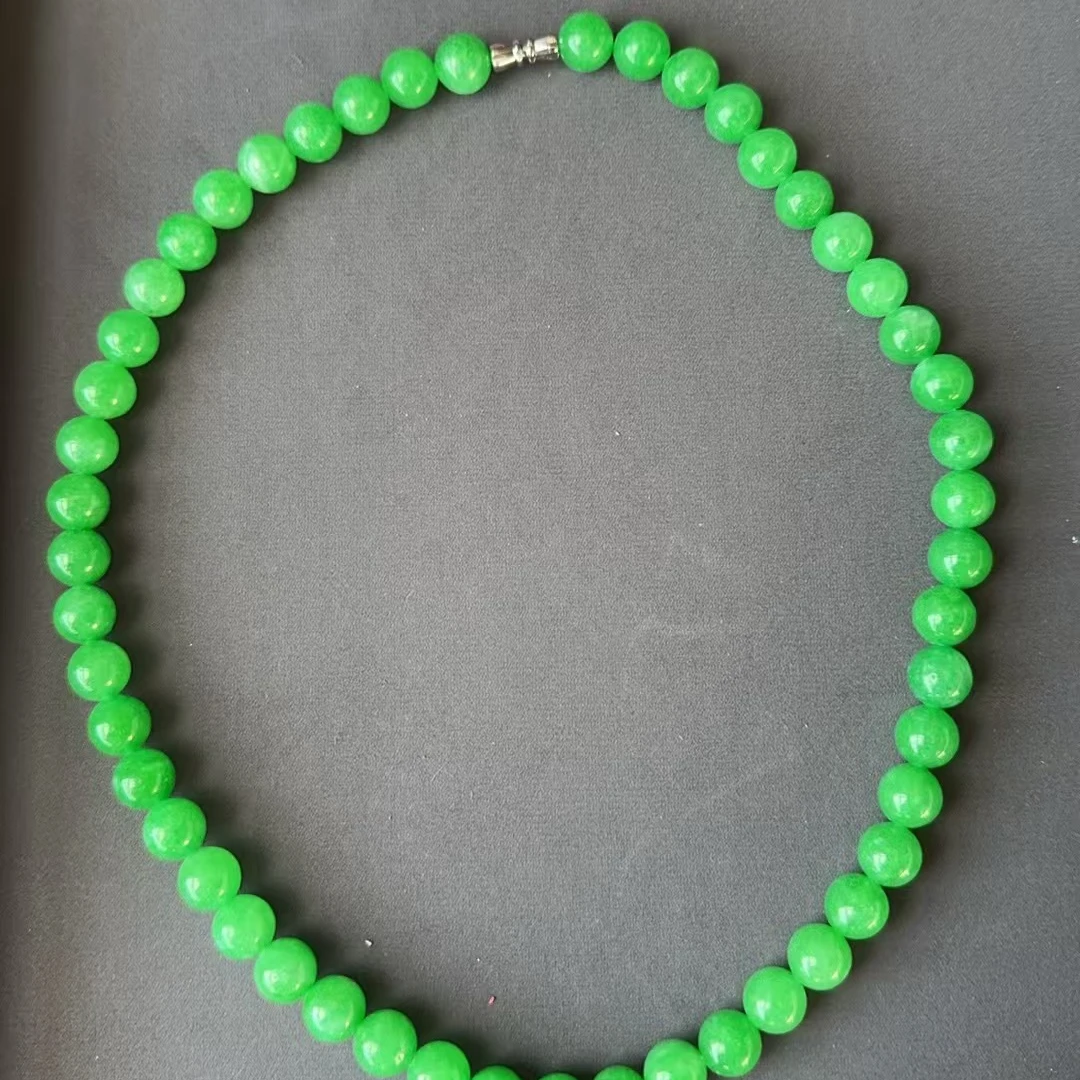 A43翡翠高冰项链10mm