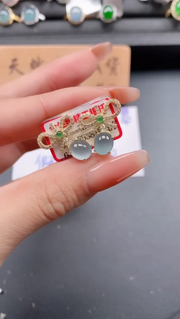 银S925镶嵌戒指翡翠11