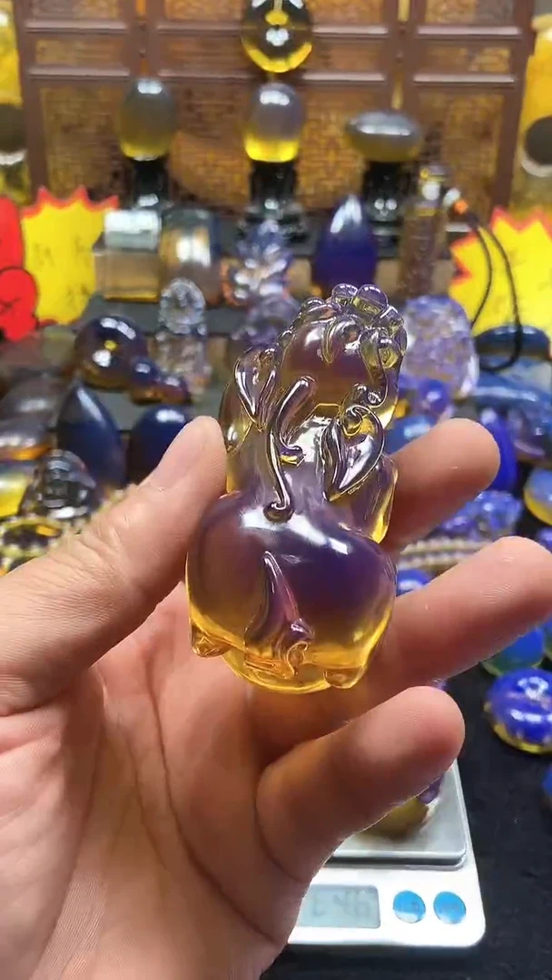 多米天空蓝净水大貔貅左