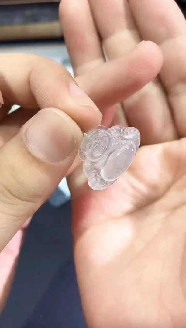 翡翠18K金镶嵌颈饰250602214