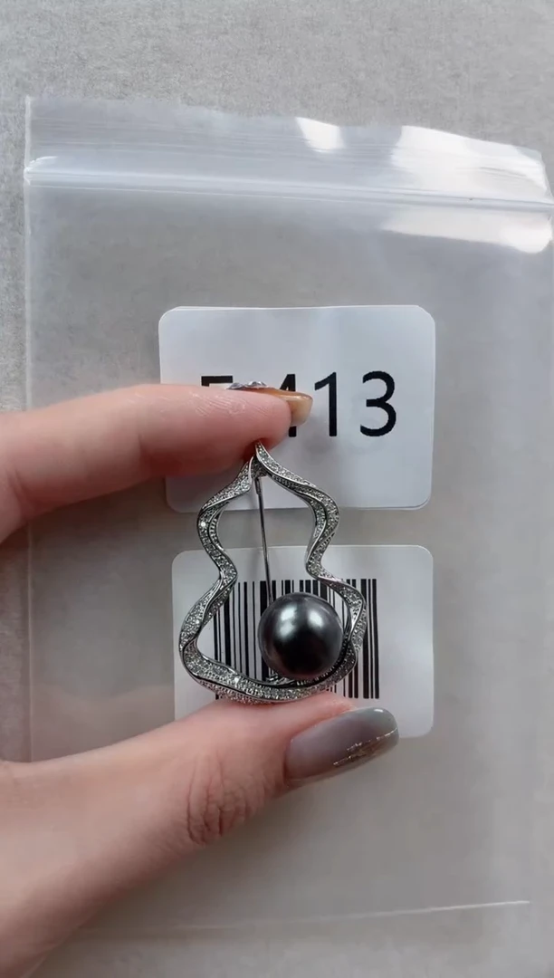 未镶嵌胸针海水珍珠E413