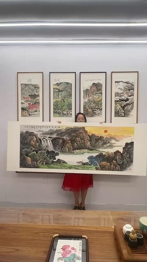 国画张现军  220*80 山水 鸿运当头