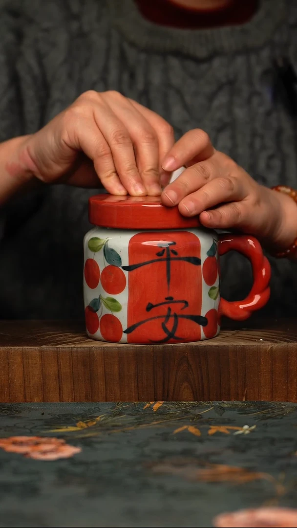 瓷片釉下彩手工手绘同款陶器