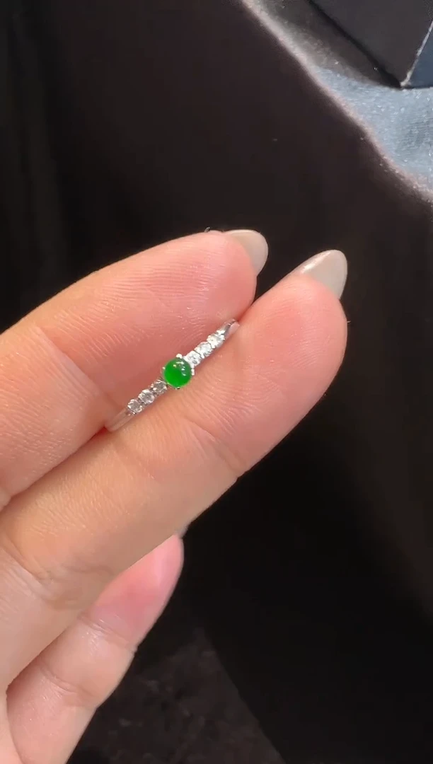 【闪购商品】翡翠戒指18K金镶嵌戒指