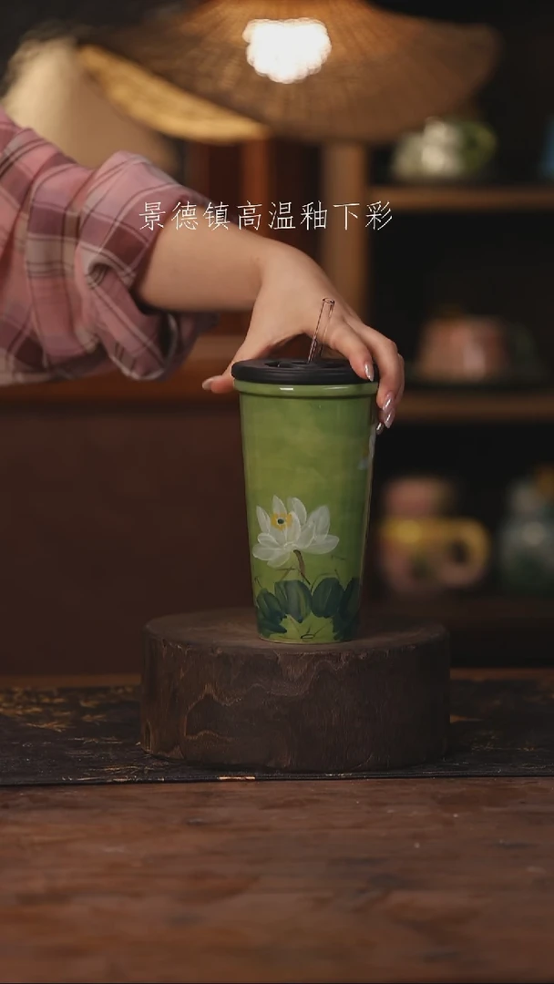 陶瓷景德镇高温釉下手绘陶瓷476