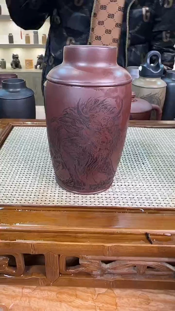 【闪购商品】紫砂茶杯微瑕 双层 紫泥 猪