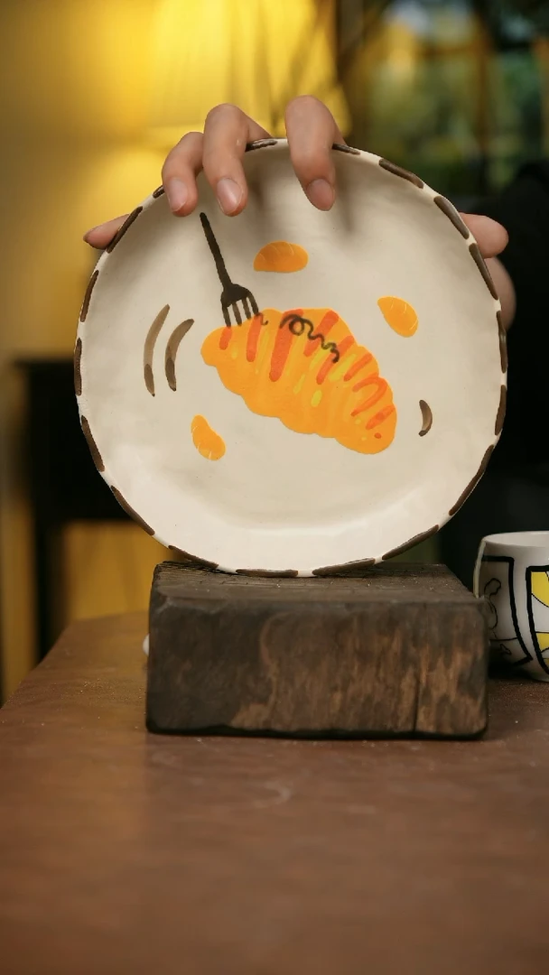 摆件亲工手绘陶瓷～