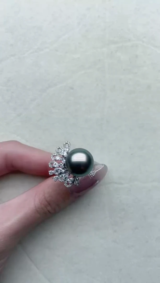 【闪购商品】海水珍珠戒指银S925镶嵌70