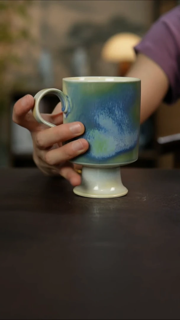 杯景德镇陶瓷杯碗柴烧多人瑕疵