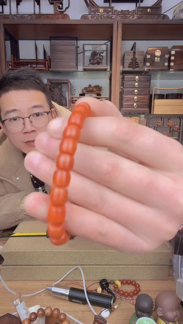 【闪购商品】乌木类书架177南8*9老型单圈手串28.24克