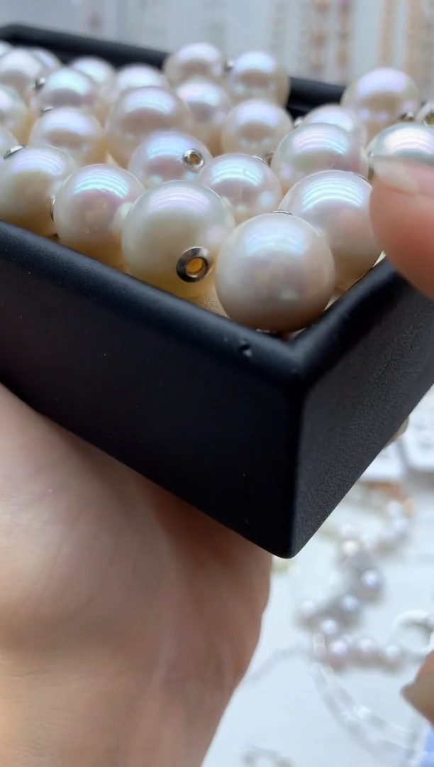 淡水珍珠银S925镶嵌颈饰多样性发其一13mm