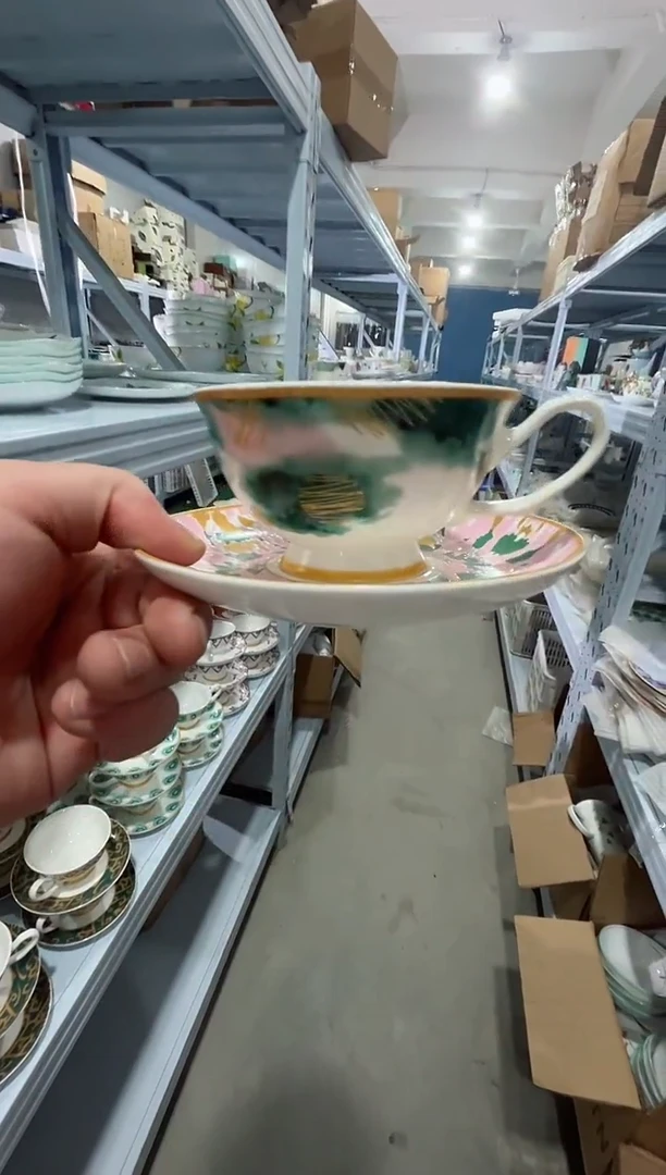 瓷片日用陶瓷【简装】咖啡杯1套