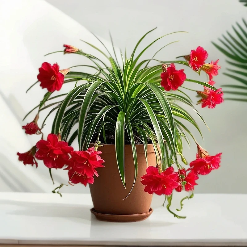 金边吊兰浓香型金娃娃吊兰盆栽重瓣大花浓香型花卉绿植室外四季可