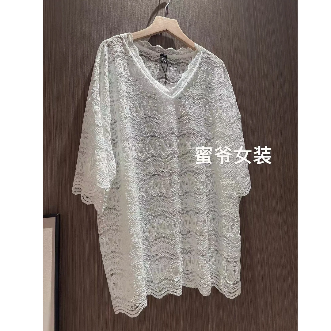 【蜜爷家】波浪蕾丝大版T恤138#