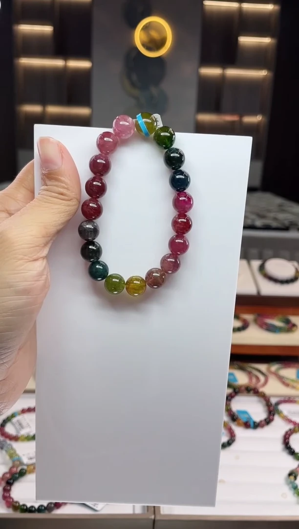 单圈手串未镶嵌碧玺（多样性发一条）Q