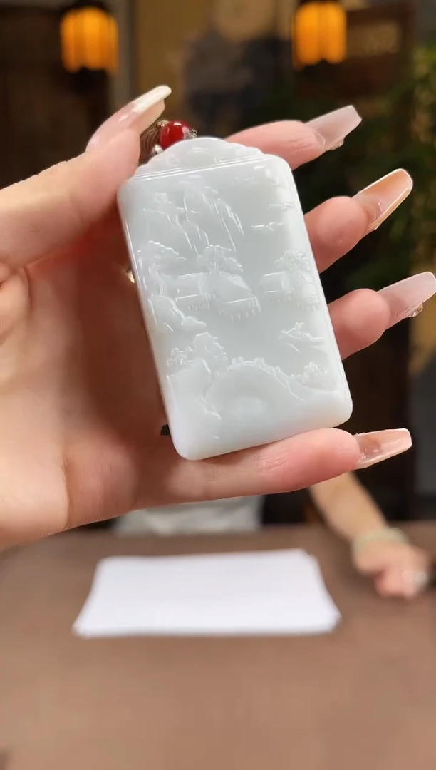 和田玉未镶嵌颈饰S218