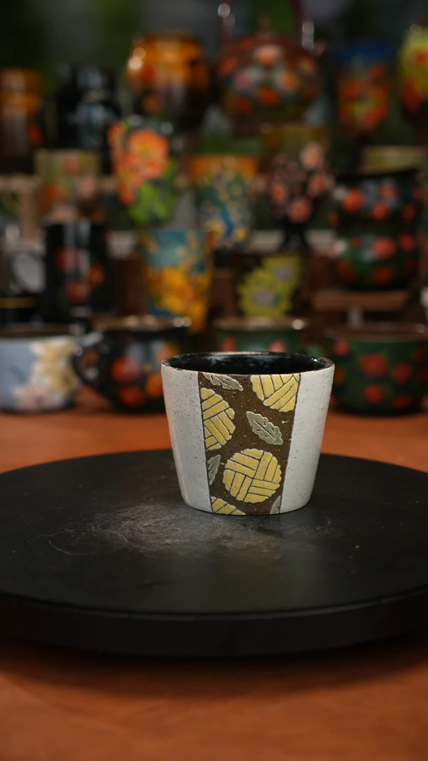 紫砂油画手绘釉下彩