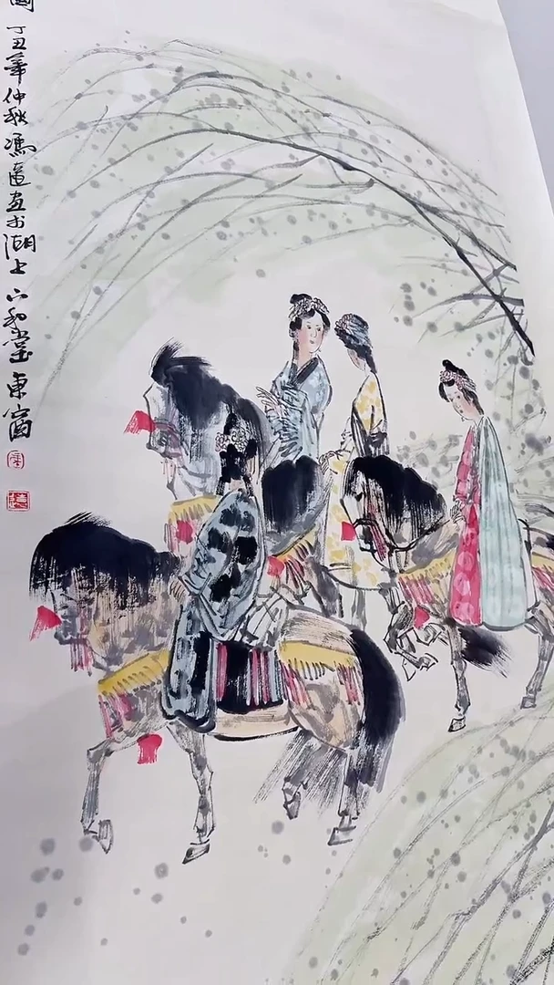 书法9-17-15冯老师八平尺国画作品轴