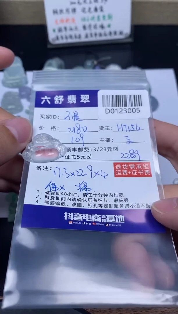 【闪购商品】翡翠吊坠(不含链)未镶嵌D0123005