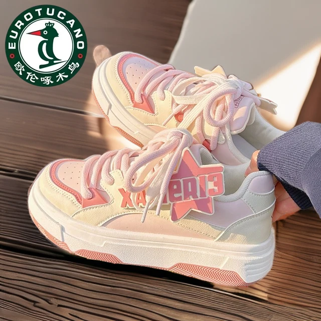 欧伦啄木鸟2025休闲鞋女学生运动鞋小白鞋女百搭板鞋网红ins潮鞋