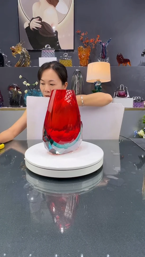 琉璃水晶琉璃花瓶1个