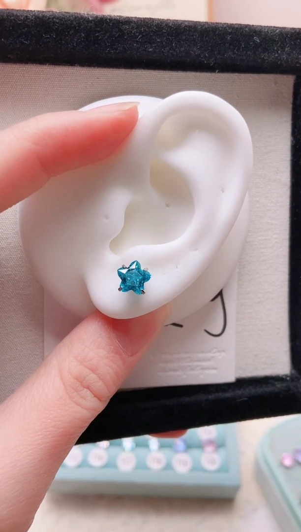 钛钢合金合成立方氧化锆8M小胖星|海的女儿8453一只