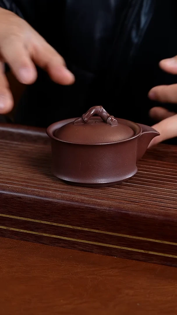 茶杯紫砂石红手抓宝瓶壶