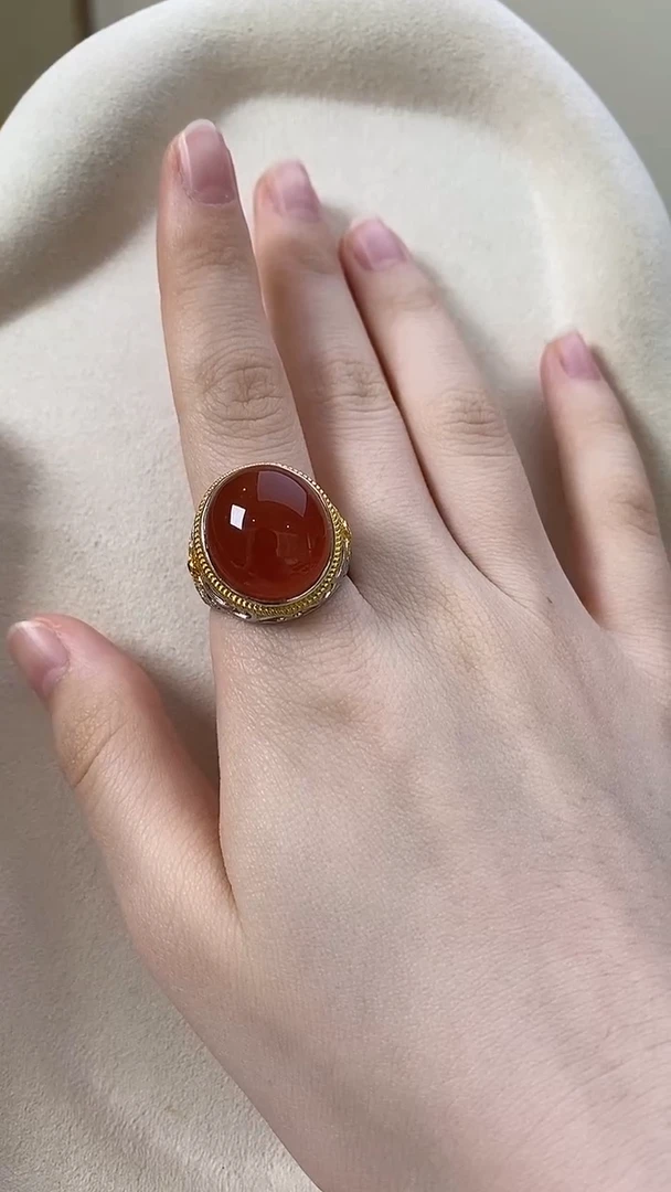 未镶嵌南红玛瑙戒指戒指