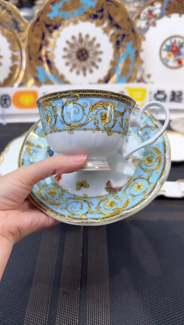 瓷片200毫升杯碟 微瑕 1套