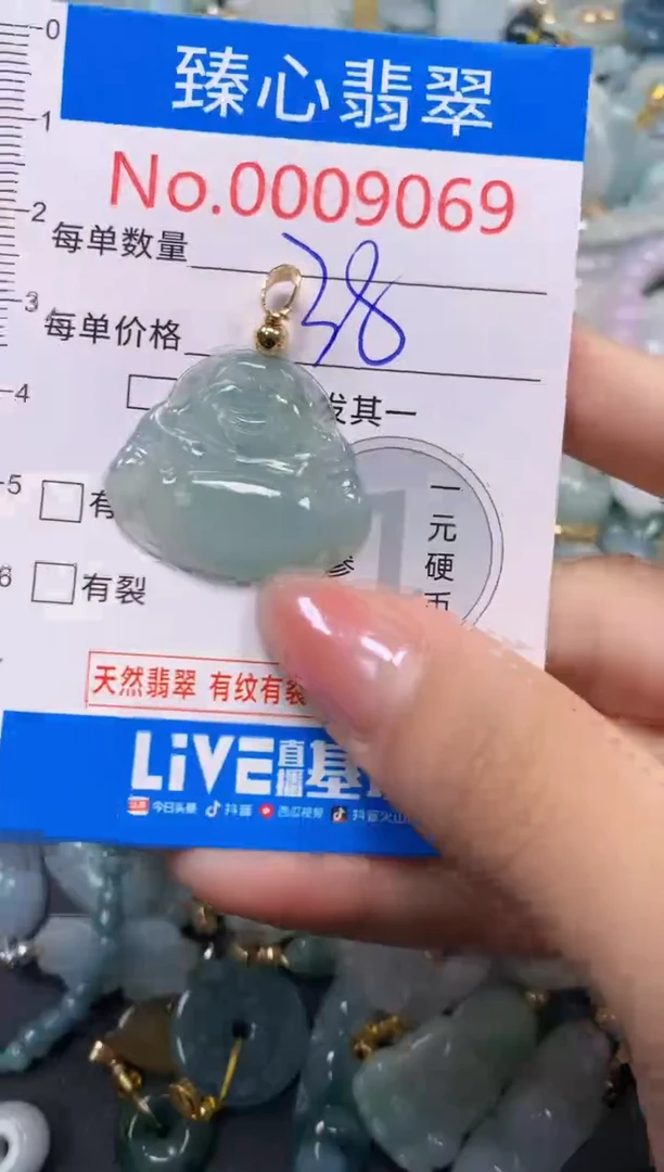 吊坠(不含链)未镶嵌翡翠9069