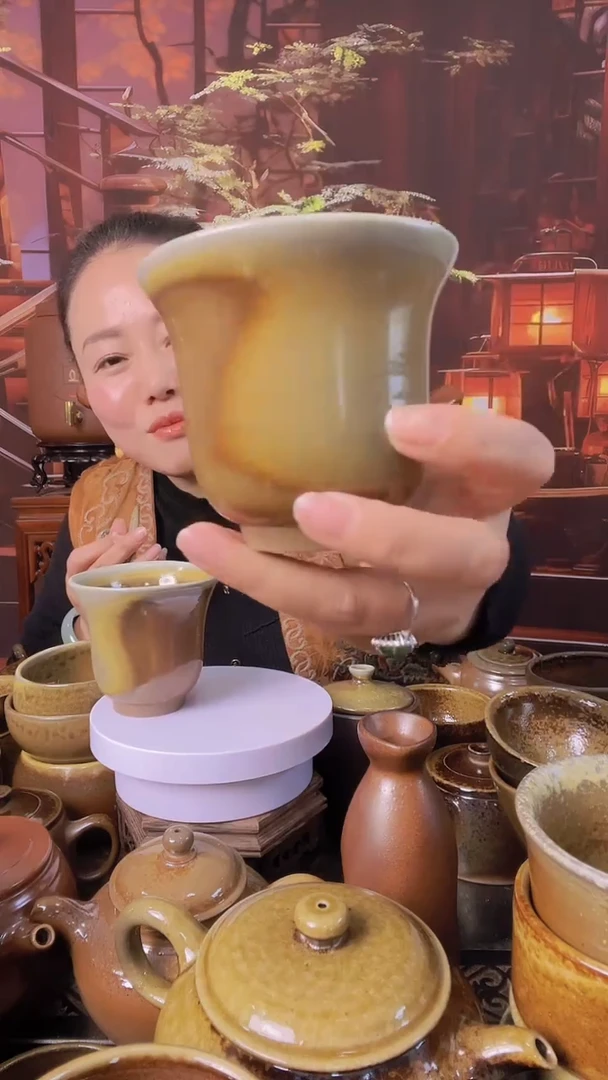 小盖碗高温柴烧小盖碗