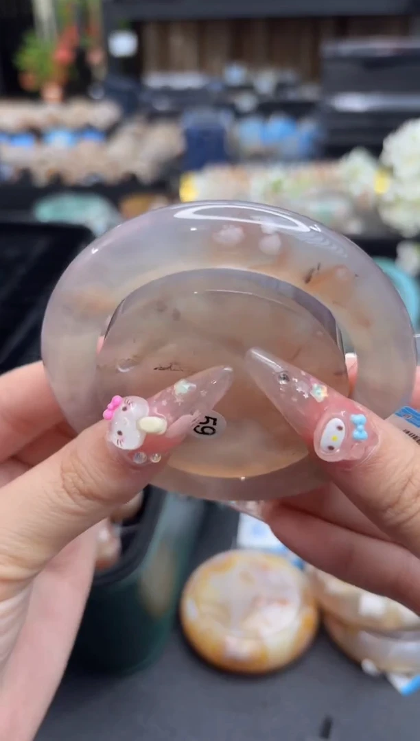 未镶嵌手镯石英质玉62(59圈赠送镯心)