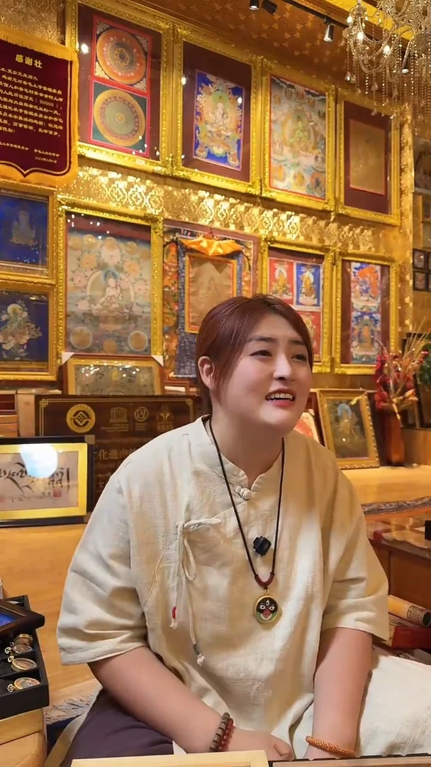 吊坠黄cc-语音罗藏热杰手绘唐卡