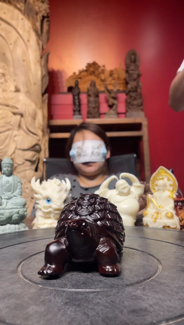 风车木（黑檀木）无事牌(直播推荐)  金钱龟