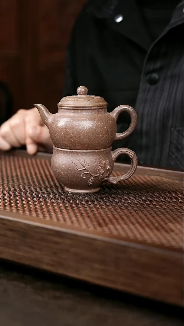 茶壶紫砂岩中泥大彬如意+战鼓杯6