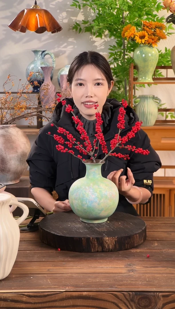 【睡莲-小圆墩】陶瓷花瓶