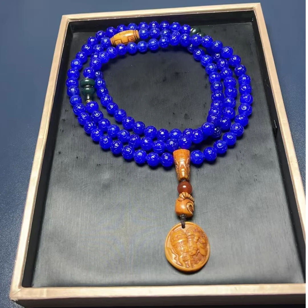 非金属珐琅项链 藏式高端108粒项链