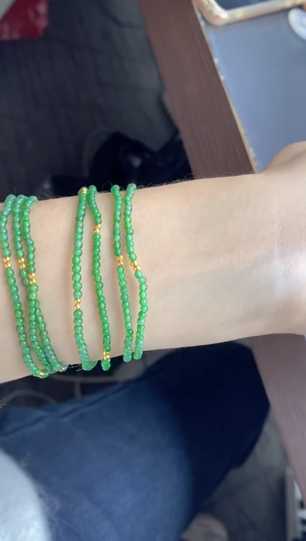 未镶嵌手串翡翠小米珠