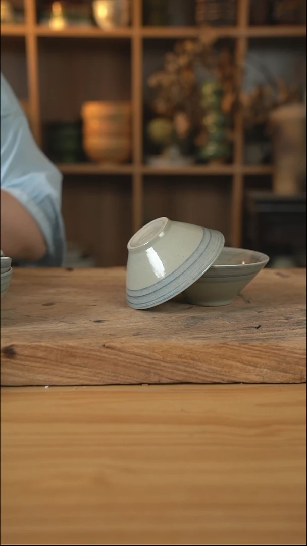 青云系列的4.8英寸斗笠碗2个