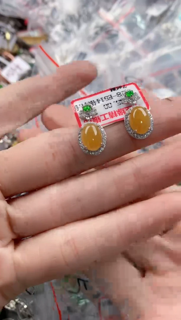 银S925镶嵌戒指翡翠333-6