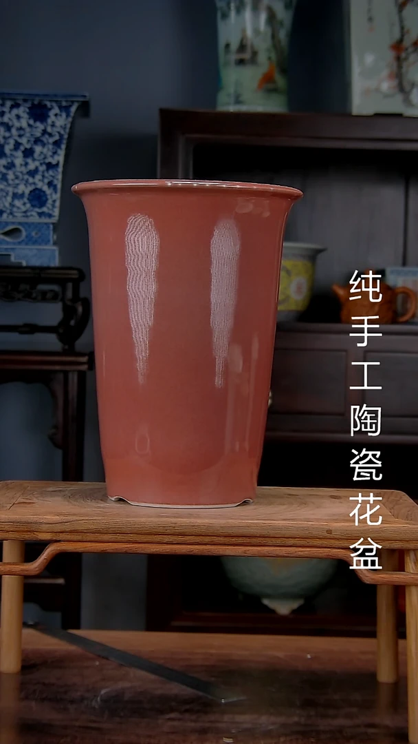 B****杰景德镇陶瓷手工花盆