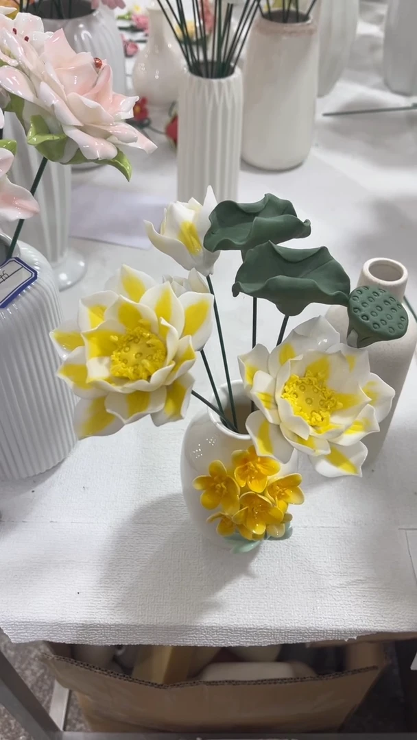 【闪购商品】陶瓷陶瓷花-荷花套组