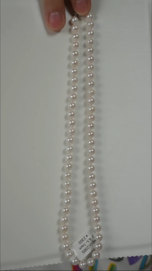 项链银S925镶嵌海水珍珠AK6.5-7mm