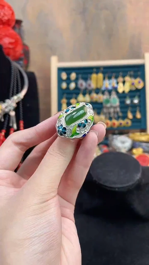 非遗手工花丝镶嵌戒指
