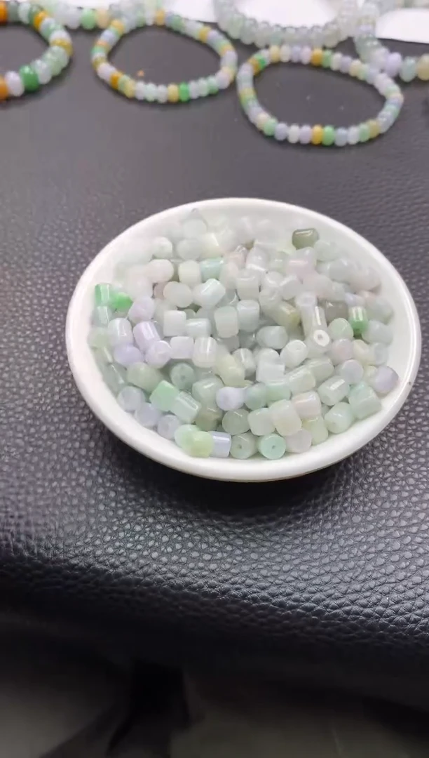 翡翠散珠6天然A货翡翠散珠卡6+多样性发20颗